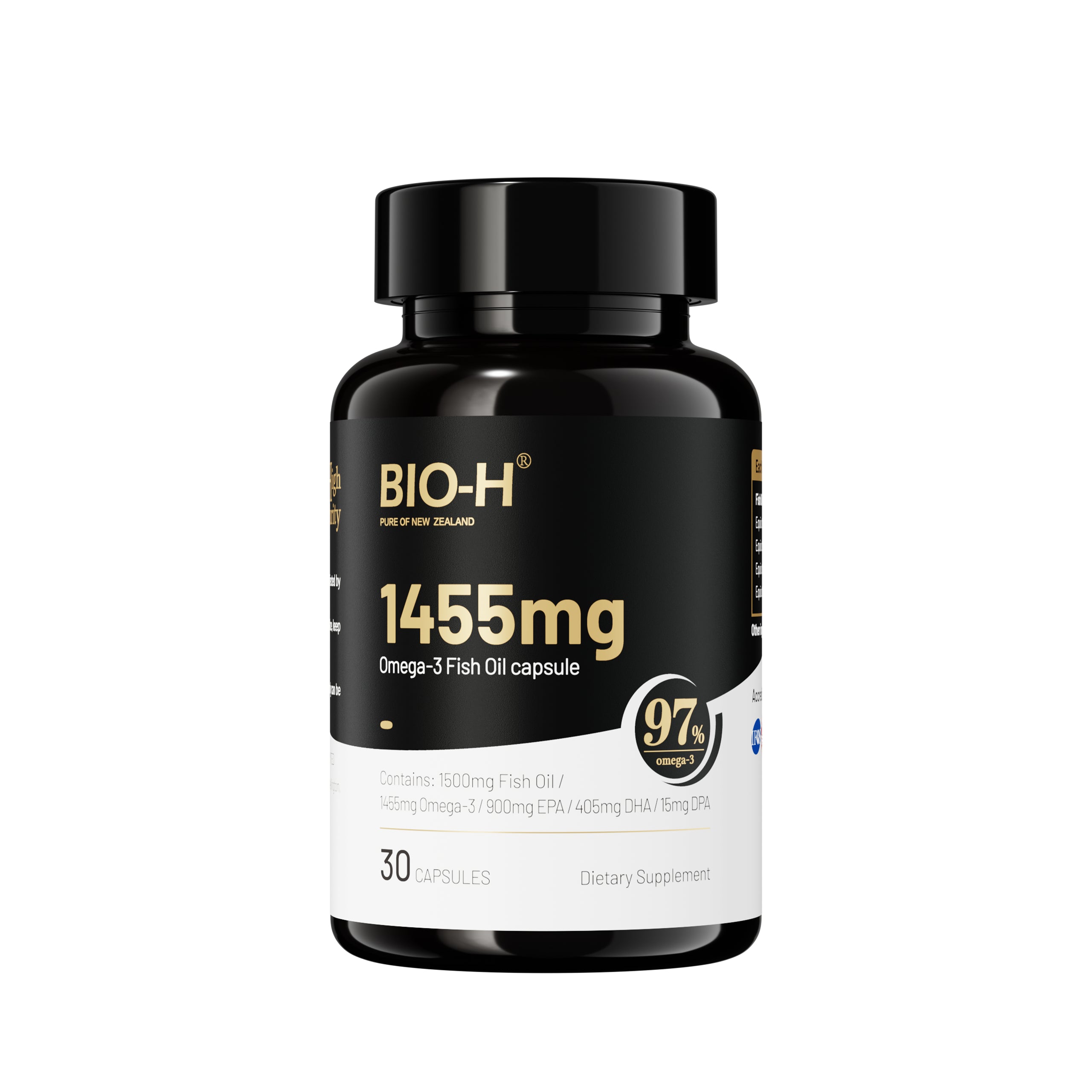 BIO-H 97% Purity Omega-3 Fish Oil 1455mg